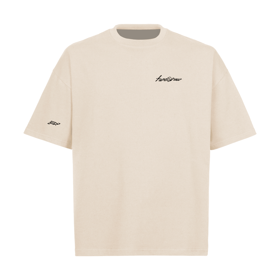 Oversized Tee - Human Connection - Natural - here\\\now.