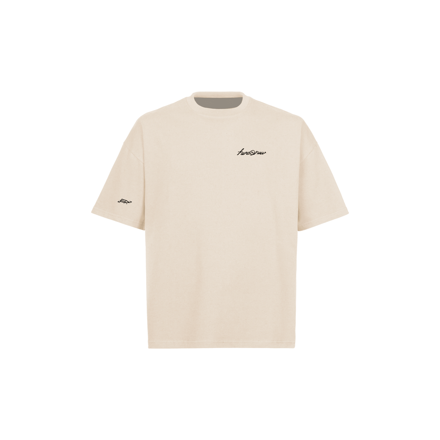 Oversized Tee - Human Connection - Natural - here\\\now.