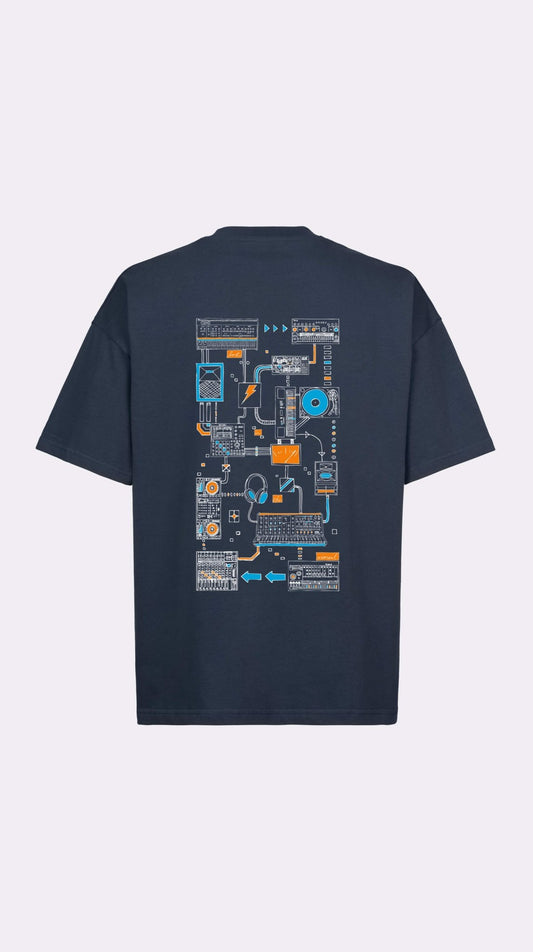 Connections Tee - Navy Blue - here\\\now.