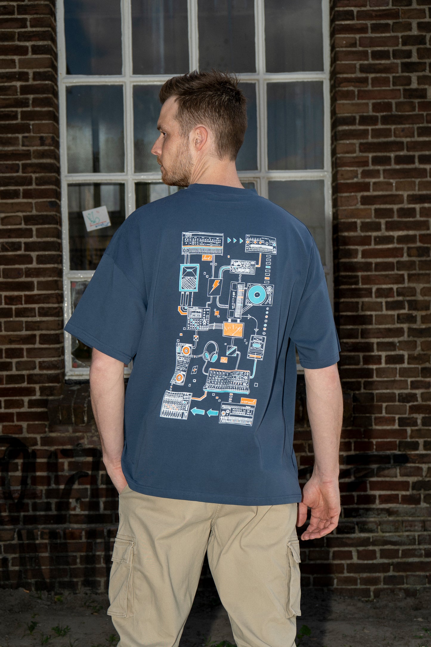 Connections - Navy Blue - Heavy Quality Oversized T-shirt