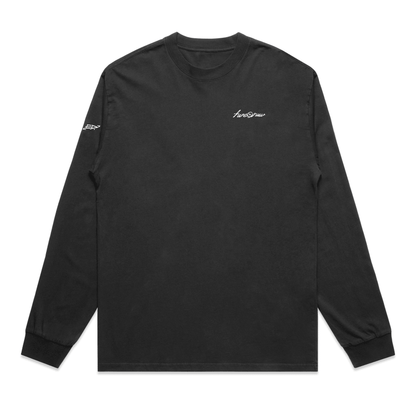 Longsleeve Tee - Human Connection - Faded Black - here\\\now.