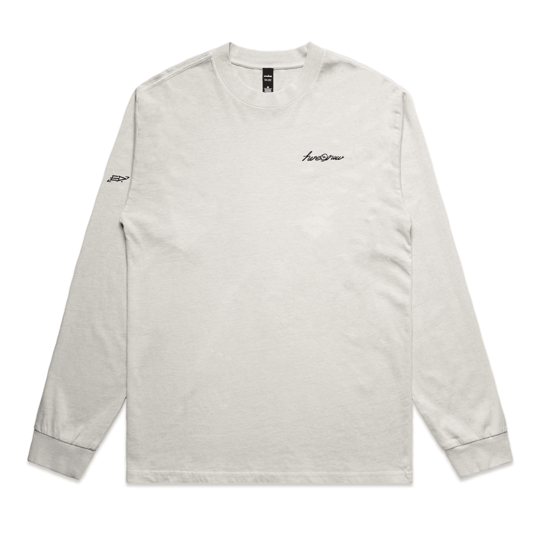 Longsleeve Tee - Human Connection - Faded White - here\\\now.