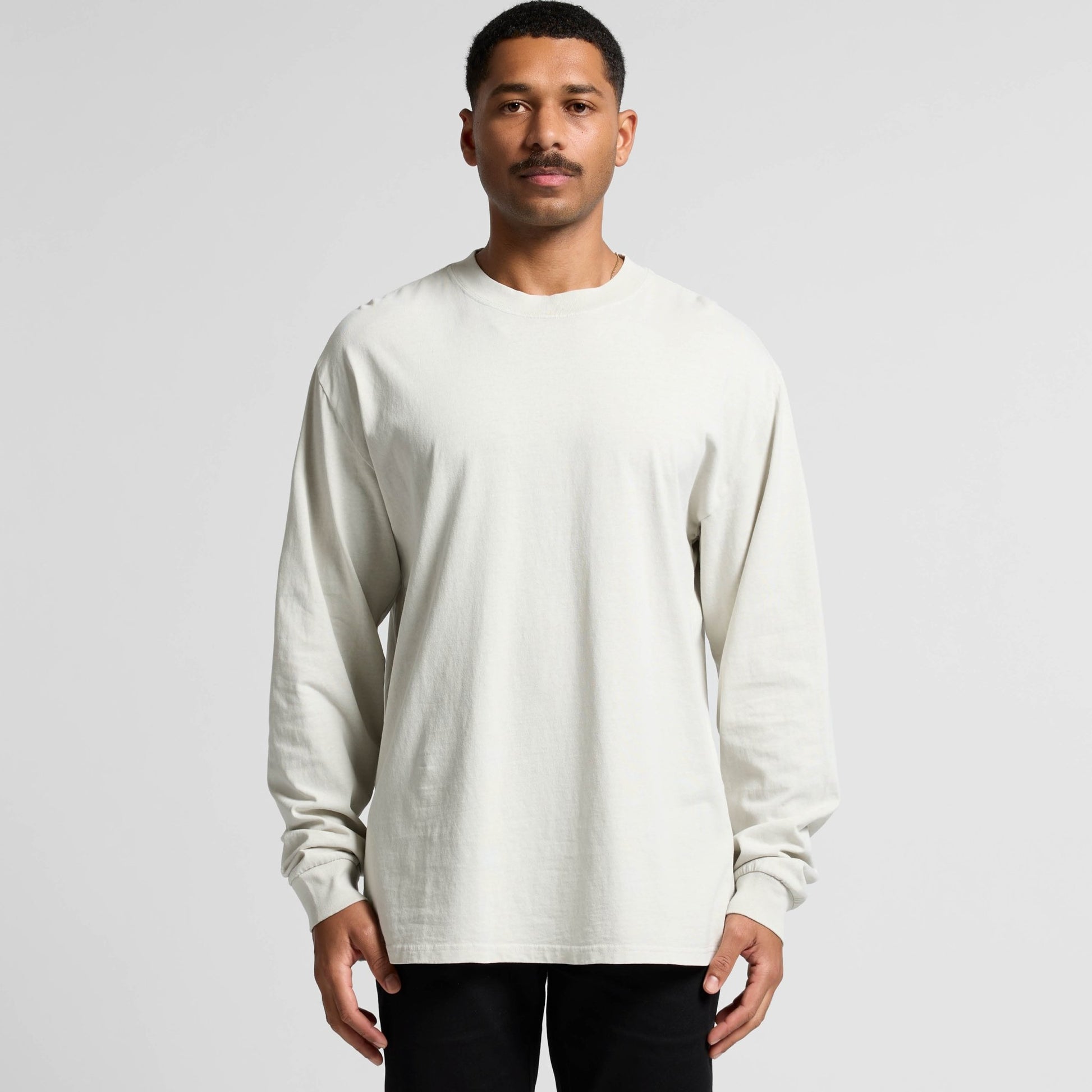 Longsleeve Tee - Human Connection - Faded White - here\\\now.