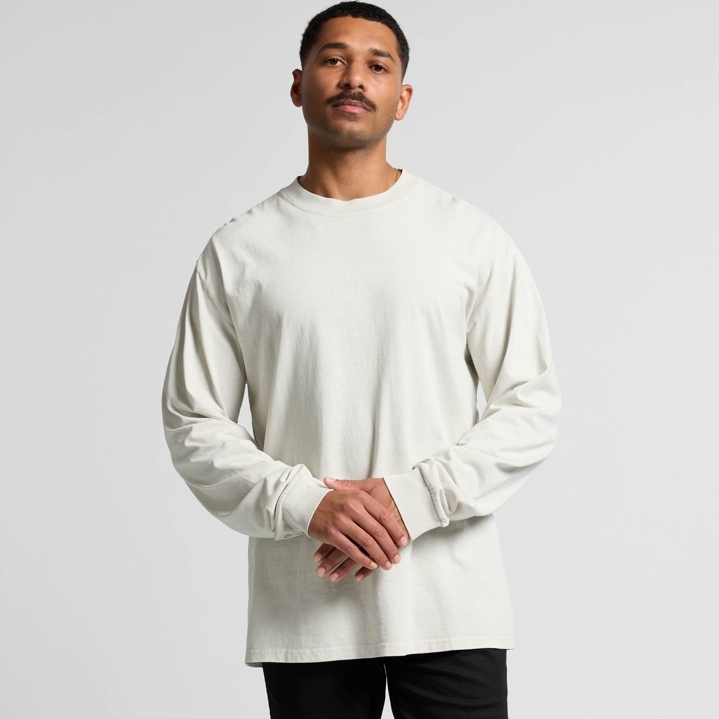Longsleeve Tee - Human Connection - Faded White - here\\\now.