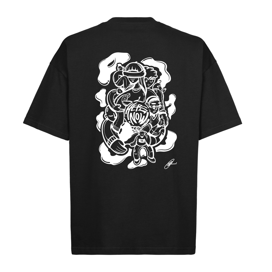 Oversized Tee - Human Connection - Black - here\\\now.