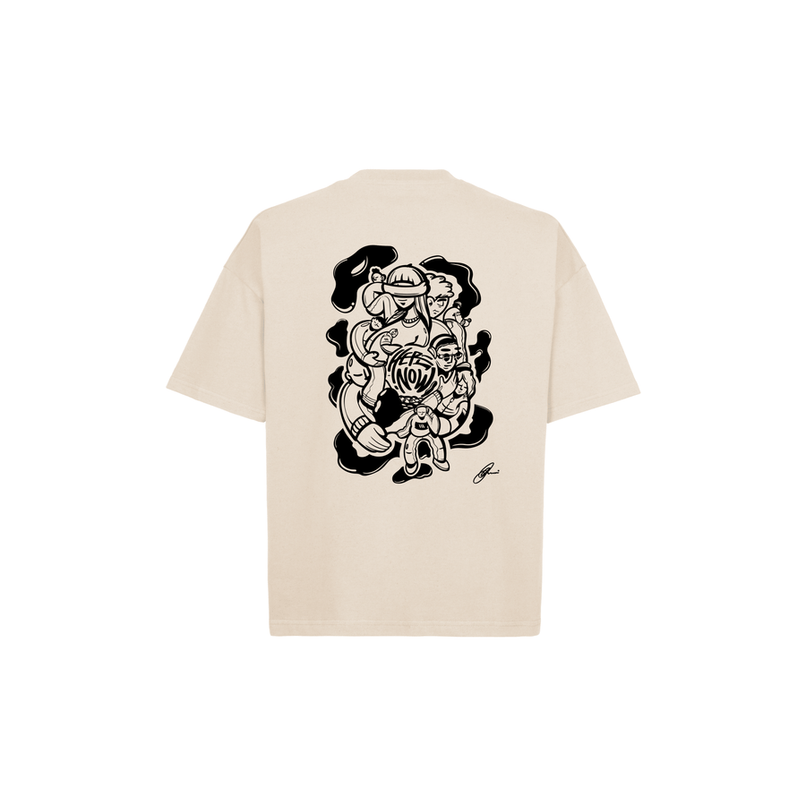 Oversized Tee - Human Connection - Natural - here\\\now.