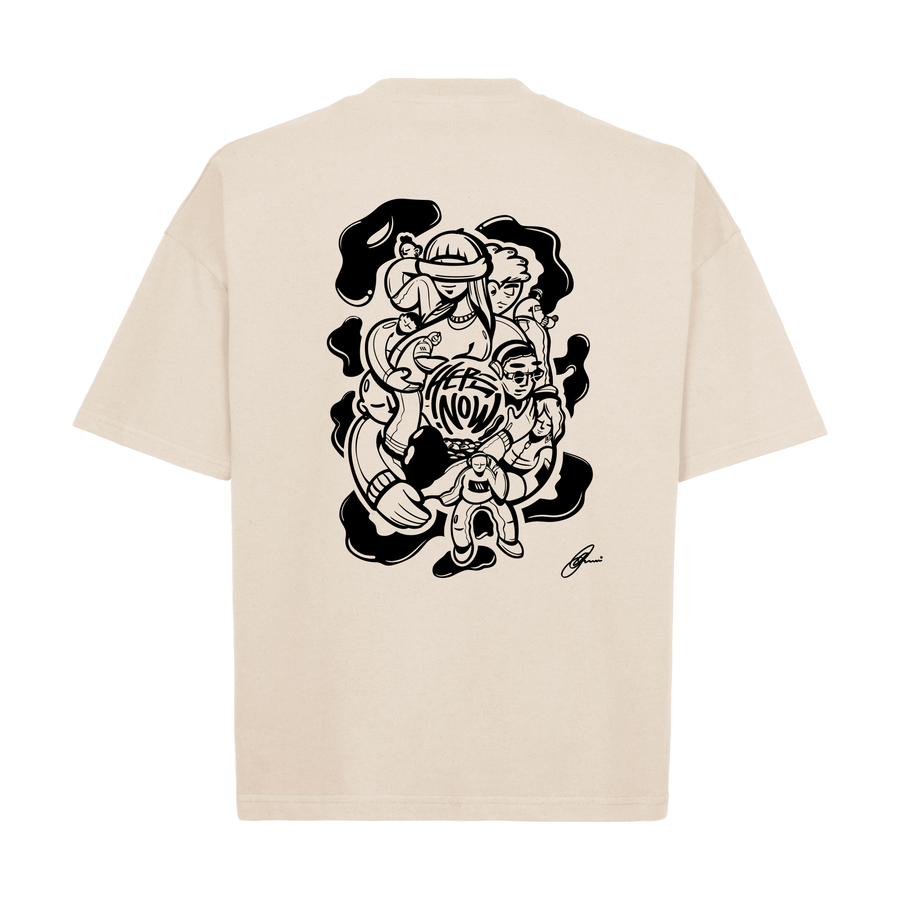 Oversized Tee - Human Connection - Natural - here\\\now.