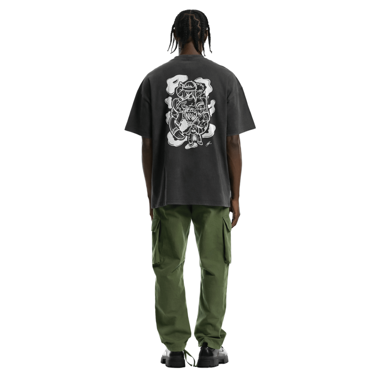 Oversized Tee - Human Connection - Vintage Black - here\\\now.