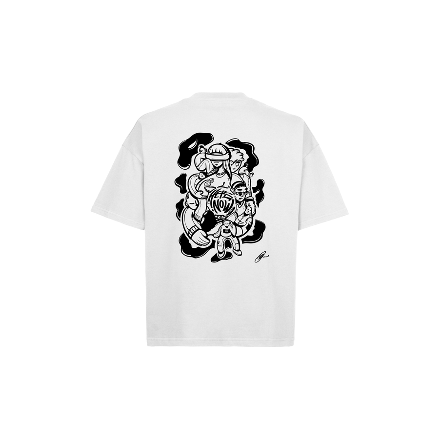 Oversized Tee - Human Connection - White - here\\\now.