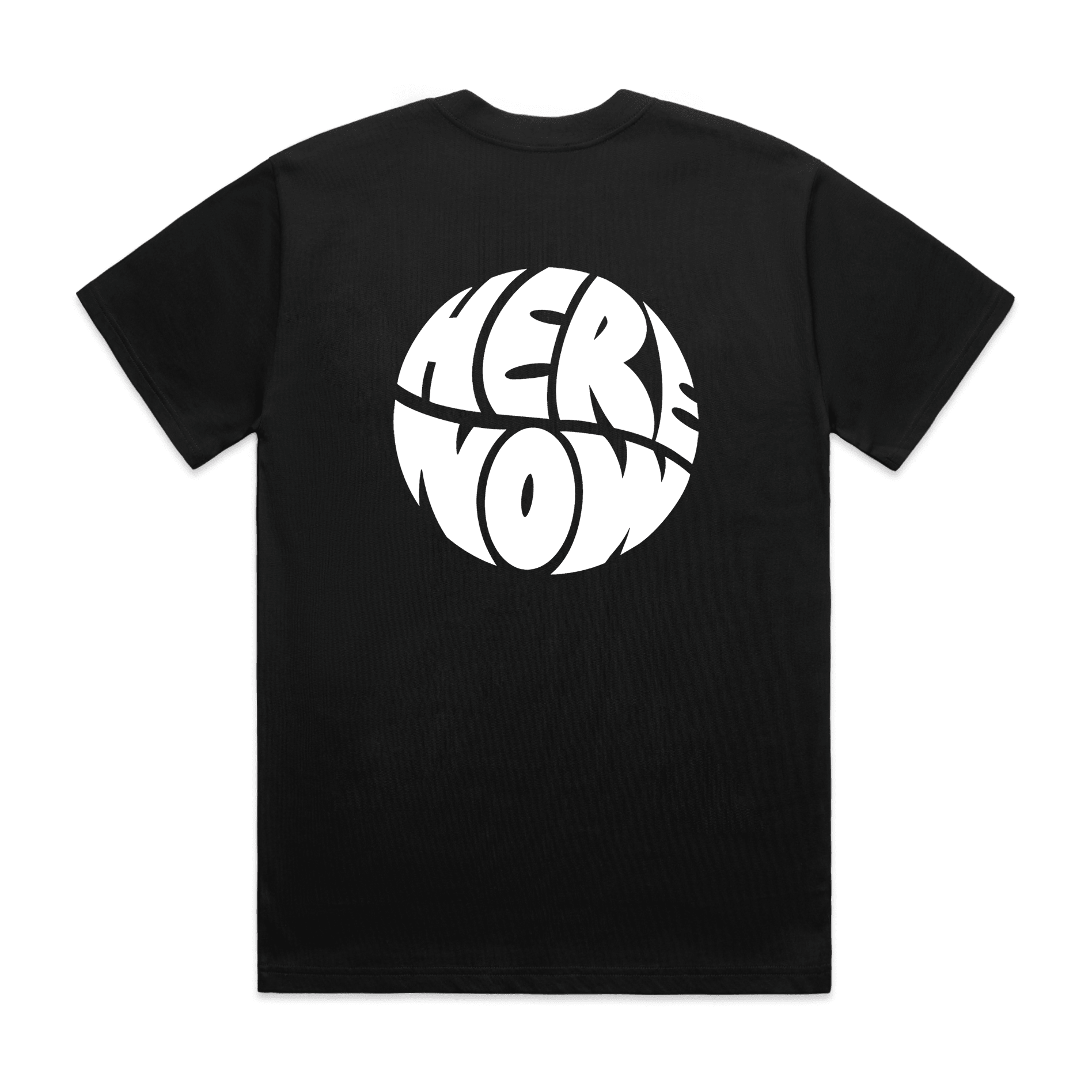 Relaxed Tee - Backprint - Black - here\\\now.