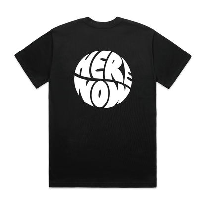 Relaxed Tee - Backprint - Black - here\\\now.