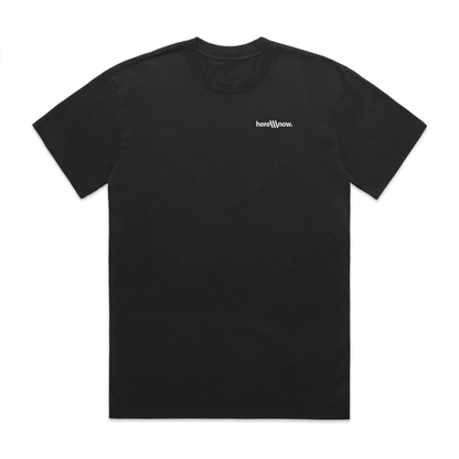 Relaxed Tee - Backprint - Black - here\\\now.