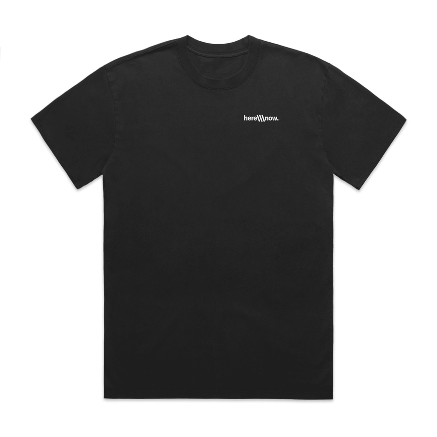 Relaxed Tee - Backprint - Black - here\\\now.