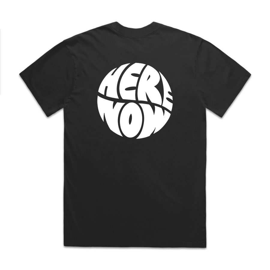 Relaxed Tee - Backprint - Faded Black - here\\\now.