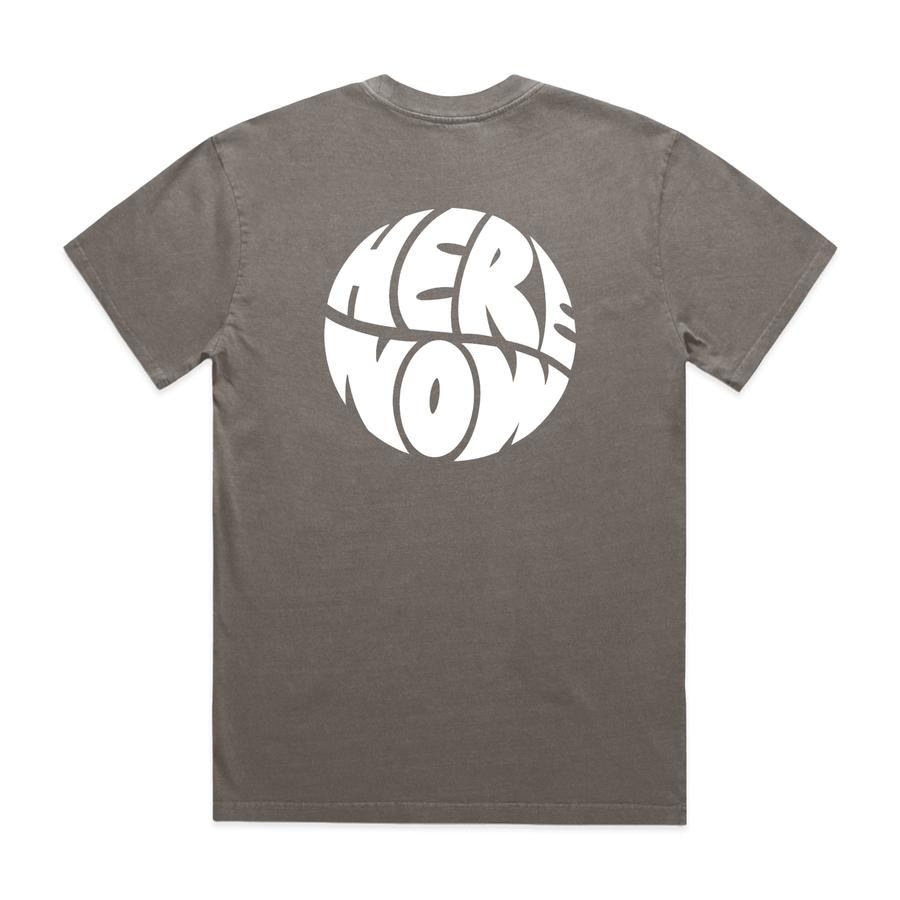 Relaxed Tee - Backprint - Faded Grey - here\\\now.