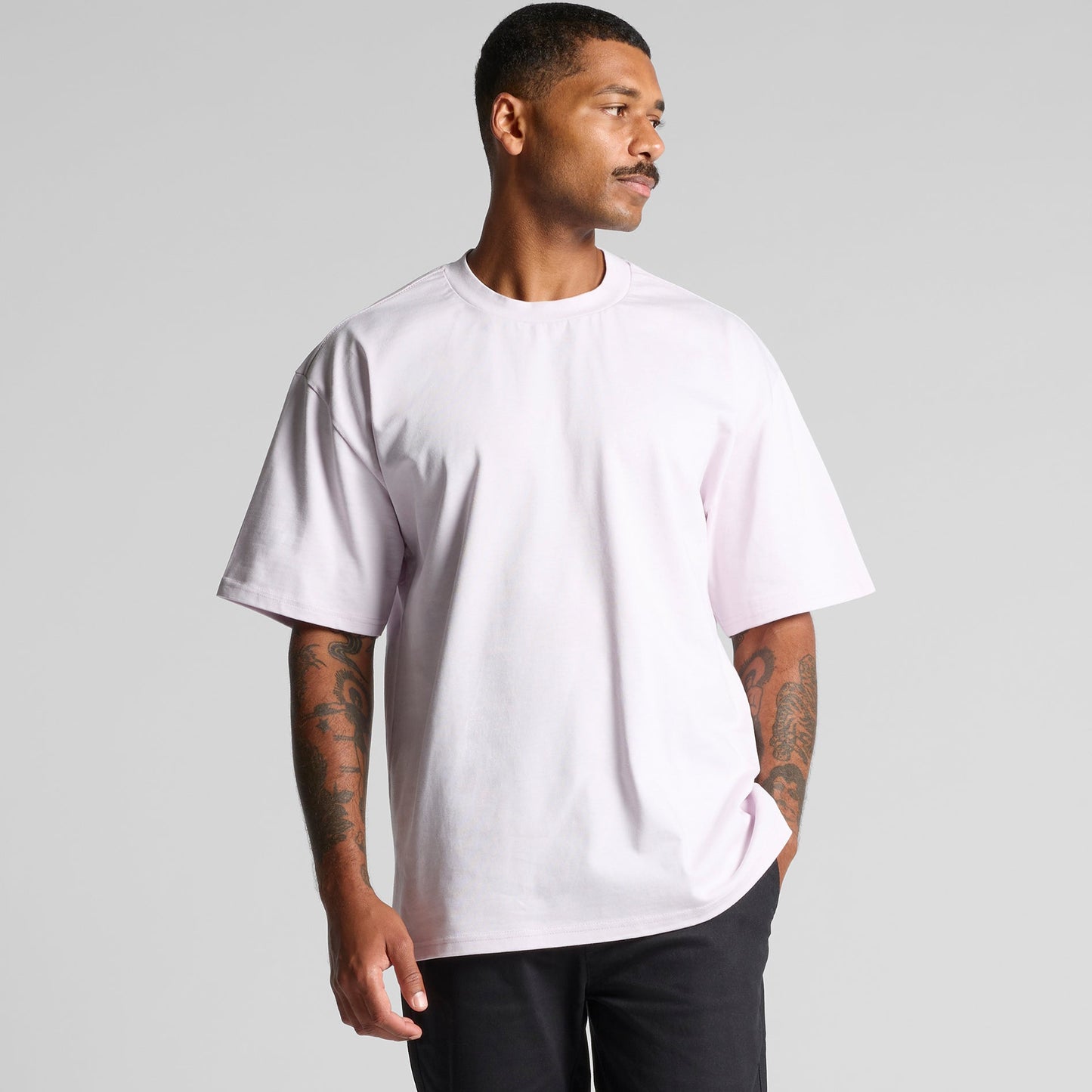 Relaxed Tee - Backprint - White - here\\\now.