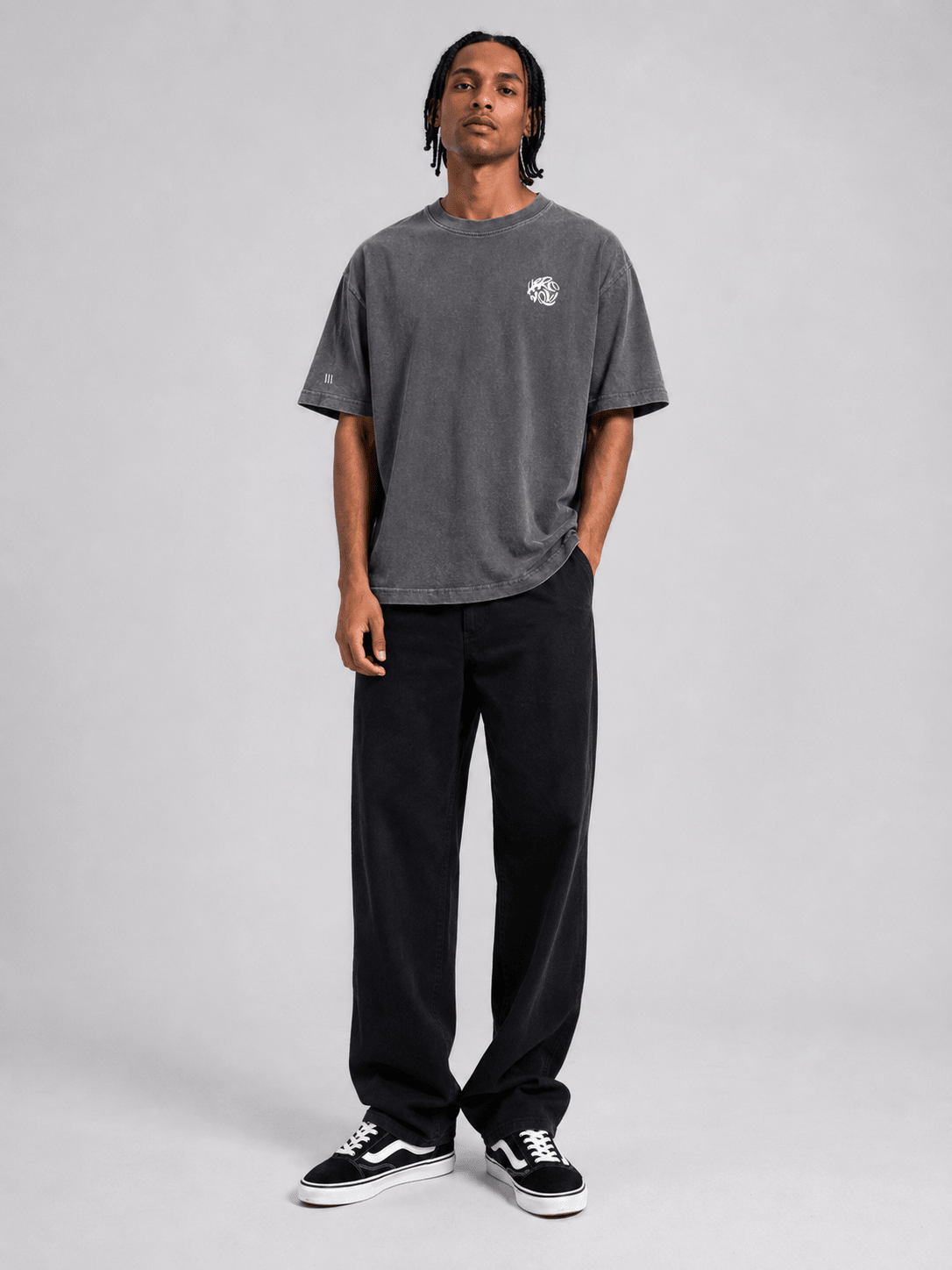 Relaxed Tee - Essential - Faded Grey - here\\\now.