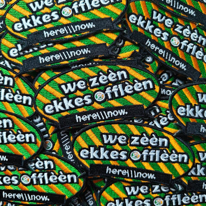 We zèèn ekkes offlèèn - Carnaval Embleem 2026 - here\\\now.